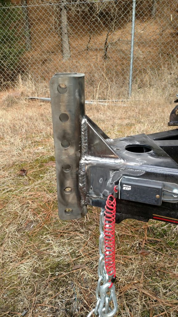 beautifully welded trailer hitch